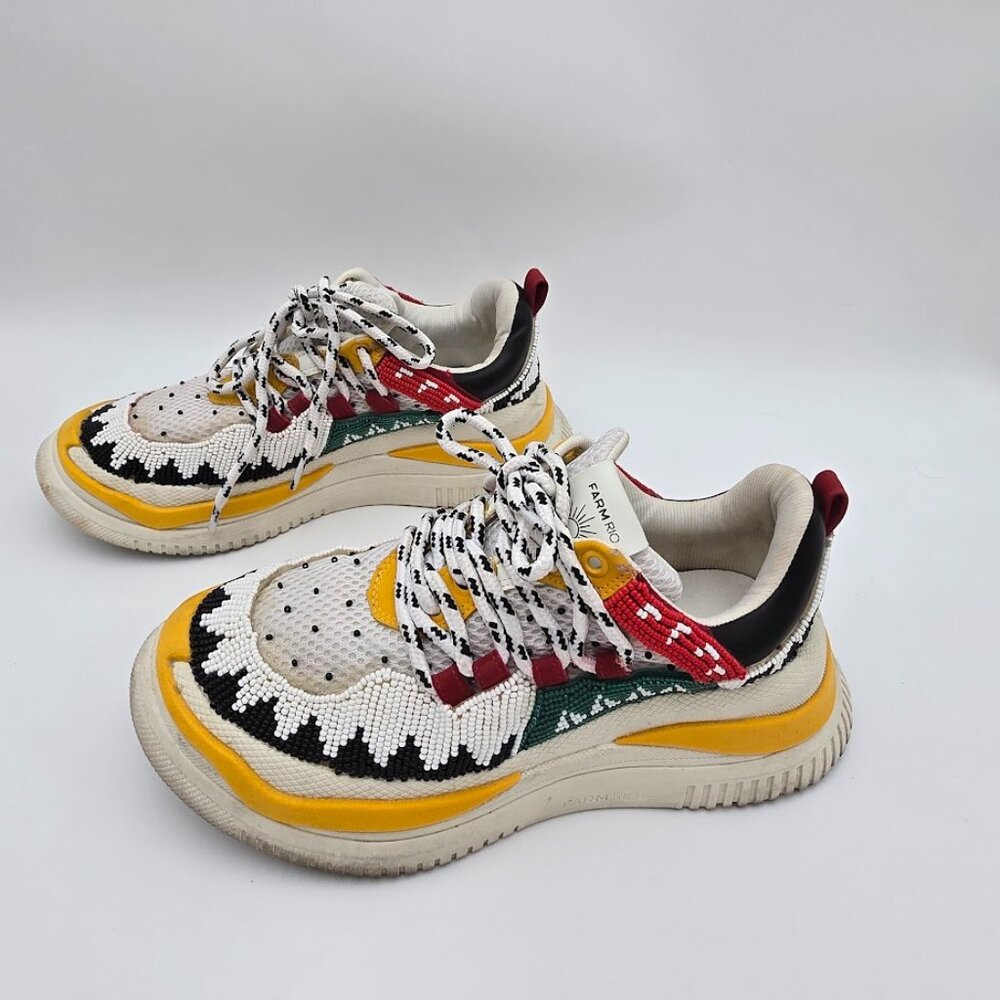 FARM Rio Irie Beaded Platform Sneakers in Multi color